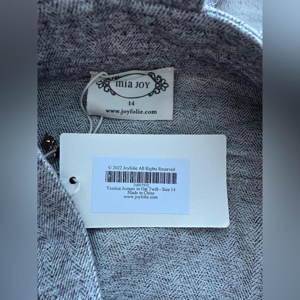 NWT Joyfolie Mia Joy “Yessica” Jumper • Oat Twill • Size 14 - Picture 7 of 9